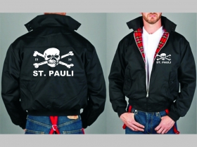 St. Pauli 1910  Bunda Harrington s hrejivou podšívkou farby RED TARTAN, obojstranné logo (s kapucou iba v čiernej farbe je za 42,90euro!!)